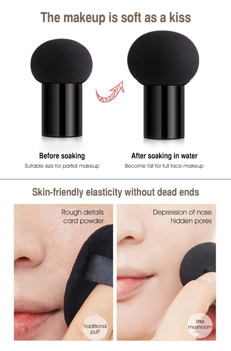 Aooba Air Cushion CC Cream Moisturizing Concealer Mushroom Head Brush Waterproof Makeup Foundation Moisture BB Cream for Women Girls (flower) - Image 2